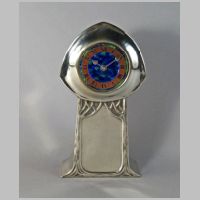 Pewter and enamel clock, on auctions.roseberys.co.uk.jpg